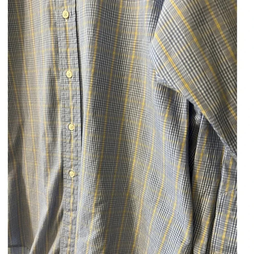 Polo Ralph Lauren Yarmouth Size 16 1:2 34/35 Long Sleeve Shirt Blue & Yellow